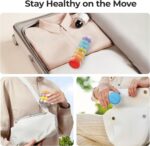 AUVON Stackable Pill Organizer for Flexible Use, Extra Large Weekly Pill Case with Efficient Filling Design, Colorful Pill Box 7 Day Easy to Track, Pill Container for Medications, Vitamins, Fish Oils - Image 7