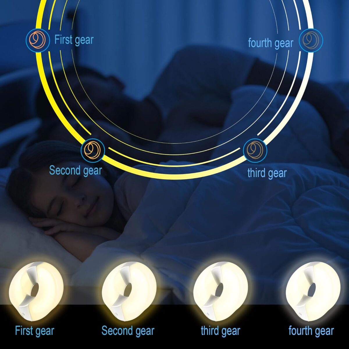 Mindfulness Gifts,Guided Visual Meditation Breathing Tool, Stress Relief Gifts for Women & Night Light for Anxiety Relief,Sleep Aid Device,Self Care Relaxation Gifts for Women Men Kids - Image 5
