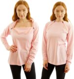 Inspired Comforts Women's Chemo Port Access Long Sleeve Shirt with Dual Zip Access