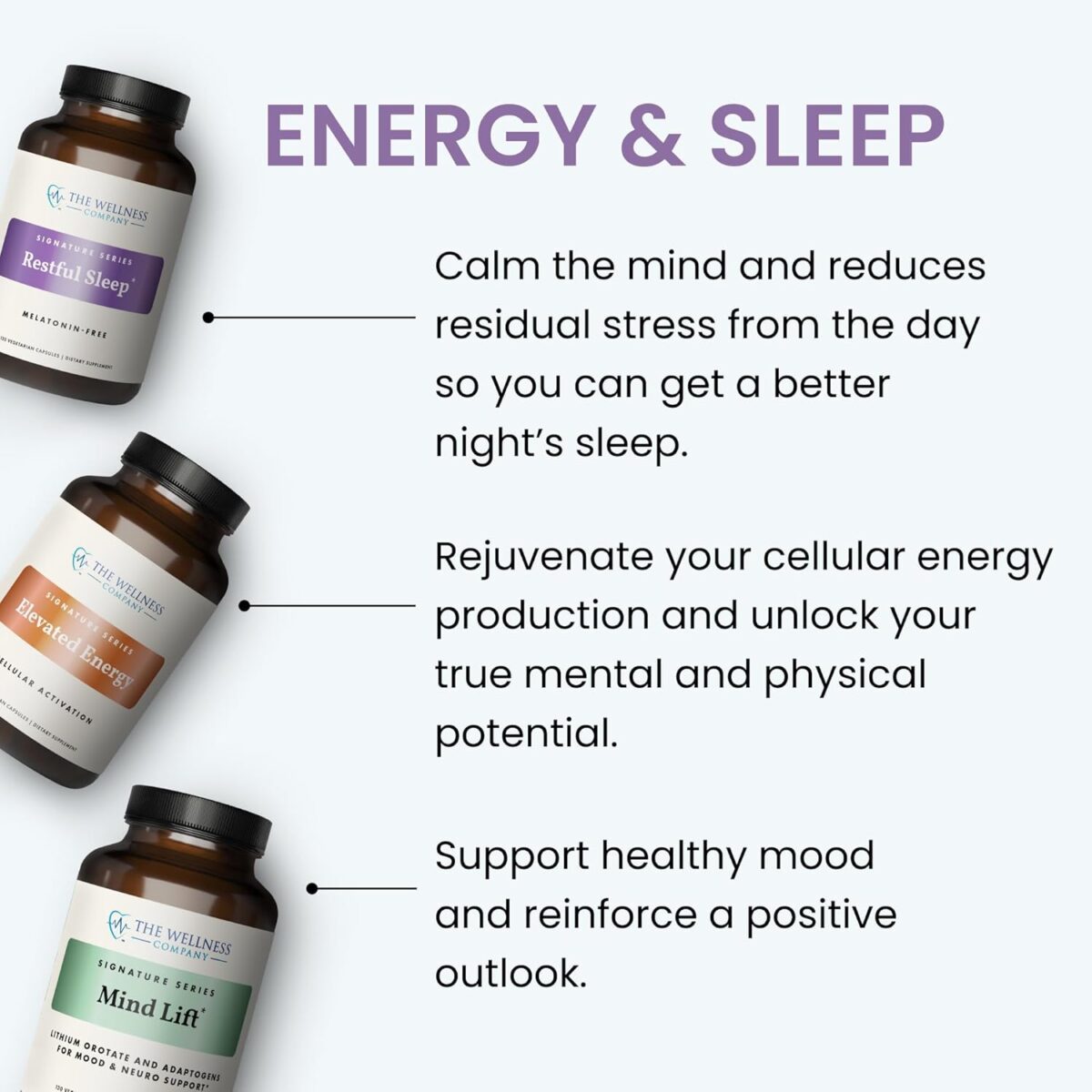 The Wellness Company Elevated Energy | 120 Capsules (2 Month Supply) | Natural Energy Booster with Herbal Extracts | Non-GMO, Vegan, Gluten Free | for Boosting Energy Levels - Image 7