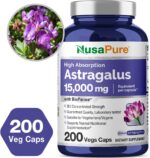 NusaPure Astragalus 15,000mg per Caps 200 Veggie Capsules (Vegetarian, Non-GMO, Vegan) - Image 4
