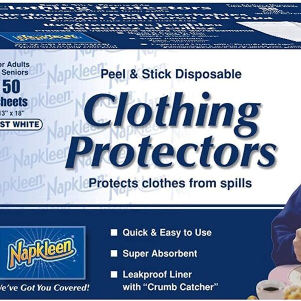 Napkleens Disposable Adult Bib | Pack Of 50 Individual Disposable Bibs