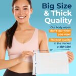 Body Wipes For Adults Bathing No Rinse XL - Ultra Thick Travel Wipes For Personal Cleansing & Hygiene Essentials, Elderly Care, Travel, Incontinence Disposable Washcloths - Shower Wipes For Women Men - Image 6