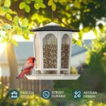 2 Pack Solar Bird Feeders for Outdoors Hanging - Attract Wild Birds & Cardinals, Elegant Minimalist Design, Garden Décor, Unique Gift - Image 2