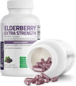 Bronson Elderberry Extra Strength, Supports Healthy Immune System & Antioxidant Protection, Non GMO, 180 Vegetarian Capsules - Image 4