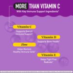Airborne Elderberry + Zinc & Vitamin C Gummies For Adults, Immune Support Vitamin D & Zinc Gummies With Powerful Antioxidant Vitamins C D & E - 50 Gummies, Elderberry Flavor - Image 3