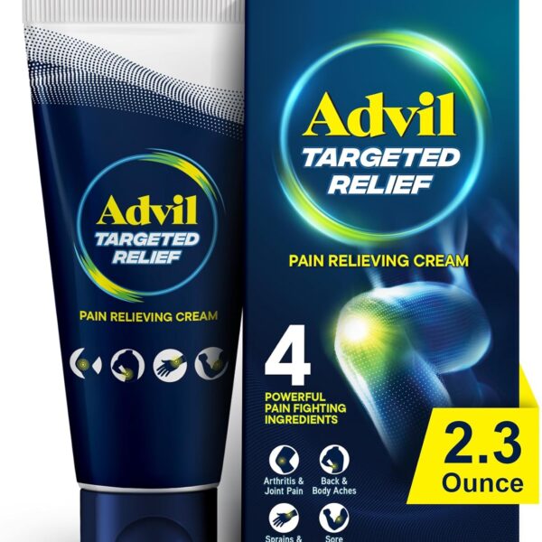 Advil Targeted Relief Pain Relieving Cream, Up to 8 Hours of Powerful Relief of Minor Arthritis Pain, Joint Pain, Lower Back Pain and Muscle Pain - 2.3 oz