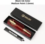 Bolt Action Pen with Compass & Extra Refill, Christmas Gifts Thanksgiving Day Gift Cool Gadgets for Men Wooden Ballpoint Pens Luxury Gel Ink Pens Medium Point 1.0mm Black Ink,3.53Oz(Pack of 1) - Image 3