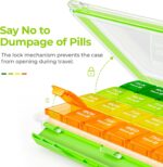AUVON Monthly Pill Organizer Moistureproof, Large 28 Days Pill Case with Removable 4 Weeks Pill Box Rows, Travel-Friendly Pill Container for Fish Oils, Vitamins, Supplements and Medications - Image 5