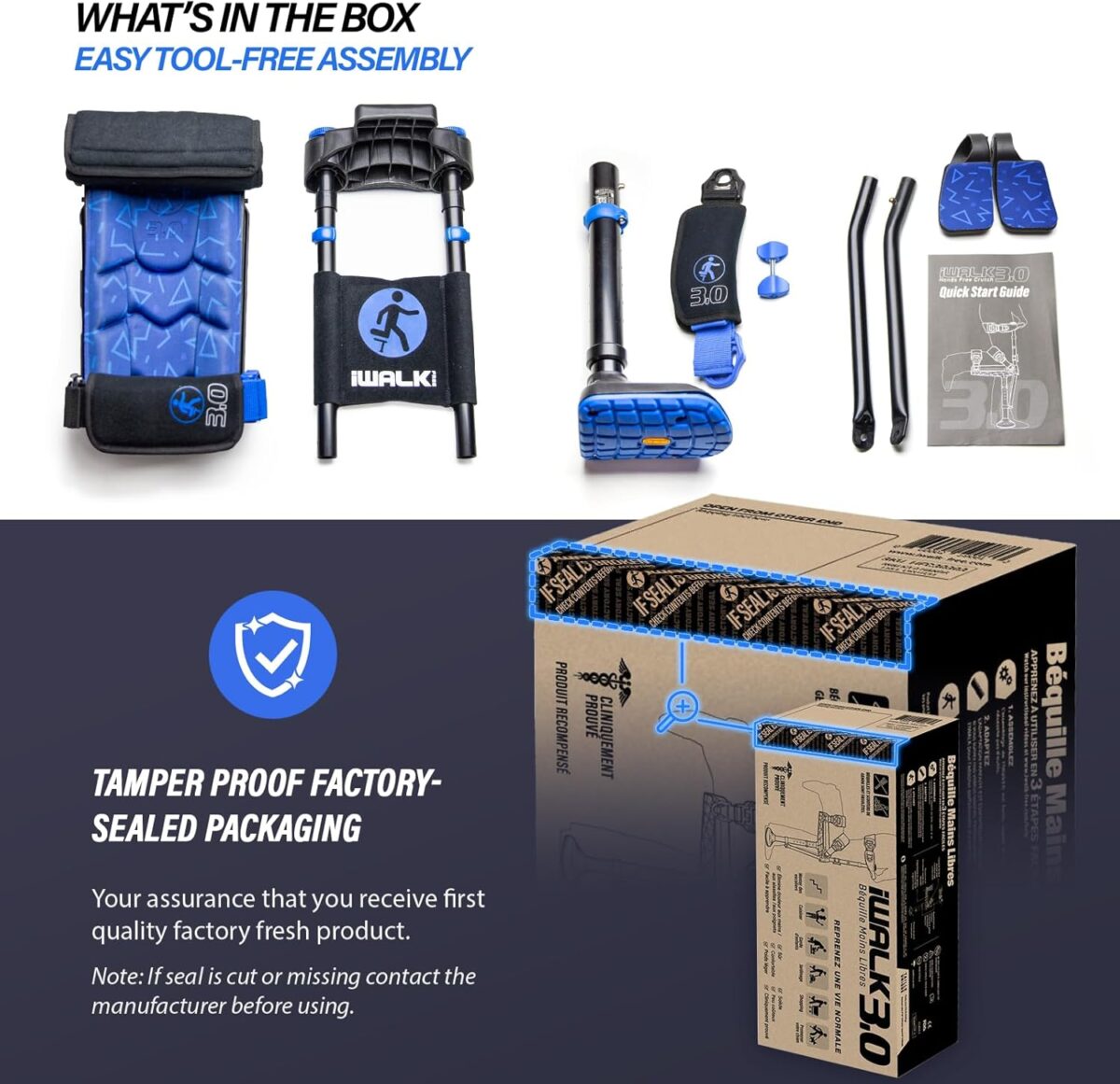iWALK3.0 – The Original Hands Free Knee Crutch - Alternative to Crutches and Knee Scooters - iWALK Replaces Crutches for Adults - Peg Leg Crutch For Lower Leg Injuries Only - Image 6