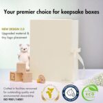 Baby Keepsake Box for Baby Girl Keepsake Box Baby Boy Keepsake Box for Baby Boy, Memory Box for Keepsakes Baby Memory Box for Baby Girl, Baby Box Keepsake Boxes with Lids, Newborn Keepsake Box Large - Image 2