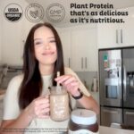 KOS Vegan Protein Powder, Chocolate USDA Organic - Low Carb Pea Protein Blend, Plant Based Superfood with Vitamins & Minerals - Keto, Soy, Gluten Free - Meal Replacement for Women & Men - 10 Servings - Image 2