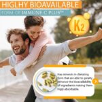Quercetin 1,000mg, Vitamin C 1,000mg, Zinc 50mg, Vitamin D3 5,000iu, Selenium, Copper, Acerola, Ginger, Rutin, Bitter Orange, Rose Hips, Echinacea, Immune C Plus, 14 in 1 Immune C Plus (120 Count) - Image 8