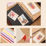 Scrapbook Album,ZEEYUAN Travel Album Leather Photo Album Vintage DIY Memory Photo Book 60 Pages Our Adventure Book Scrape Book - Image 7