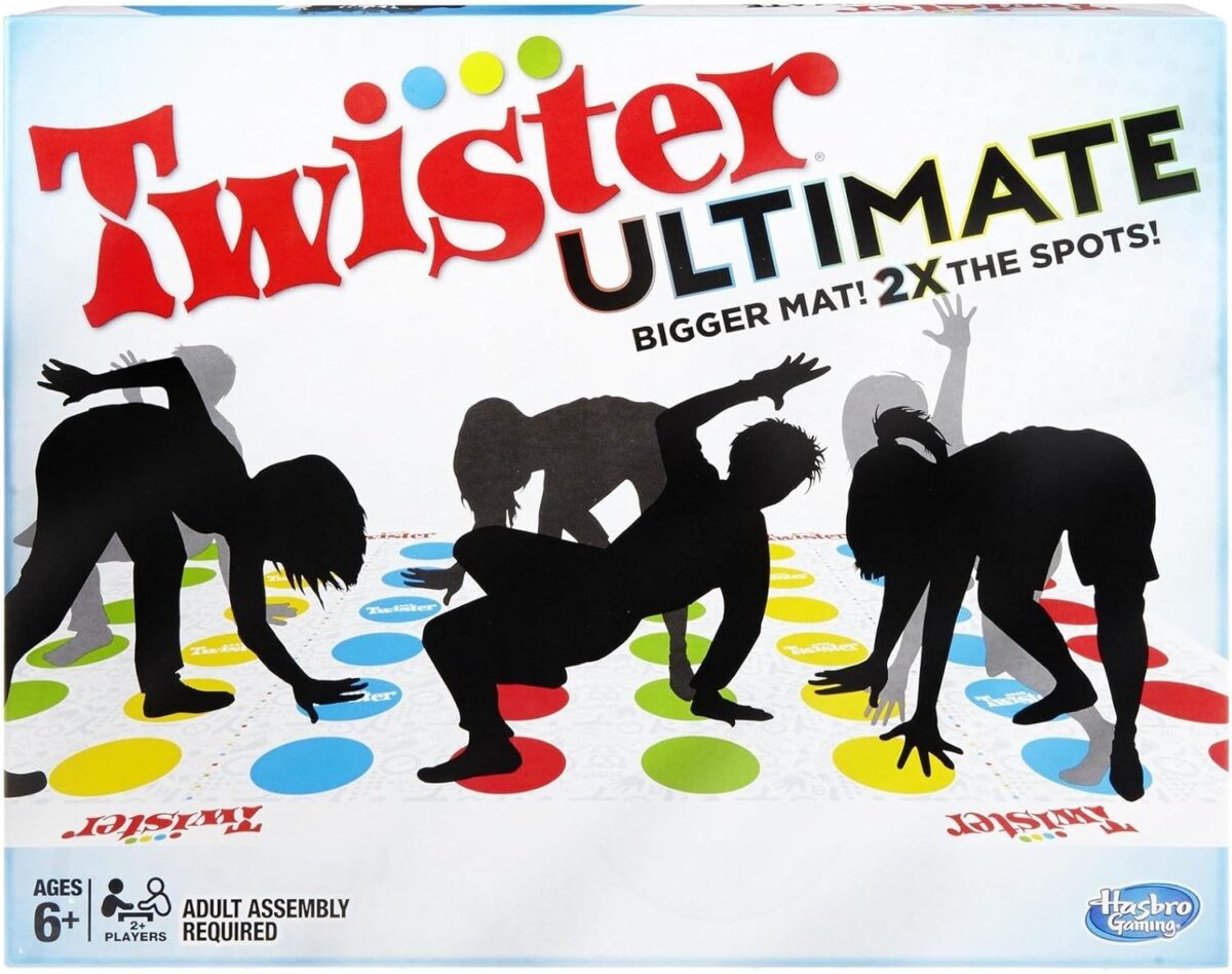 Hasbro Gaming Twister Ultimate: Bigger Mat, More Colored Spots, Family, Kids Party Game Age 6+; Compatible with Alexa (Amazon Exclusive) - Image 1