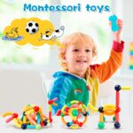 Magnetic Building Blocks STEM Educational Toy for Kids Montessori Learning Sticks and Balls Preschool Sensory Toys for Toddlers Gift for 3 Year Old Boys & Girls - Image 6