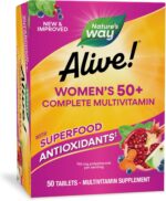 Nature's Way Alive! Women's 50+ Complete Multivitamin, Supports Healthy Heart, Brain, Bones*, Superfood Antioxidants