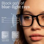 livho High Tech Blue Light Glasses - Advanced 99% Blue Light Blocking Computer Glasses - Anti Eyestrain & UV Glare Protection - Image 3