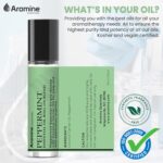 Peppermint Essential Oil Roll On, Pre-Diluted 10ml (Pack of 2). Premium Quality, Therapeutic Grade Topical Ready Aromatherapy Oil - Image 2