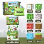 Magnetic Blocks-Build Mine Magnet World Edition, Magnetic Toys for Boys & Girls Age 3-4 4-5 6-8,STEM Montessori Sensory Toys for Toddlers Gifts for 3+ Years Old,48PCS Fidget 1" Cubes Construction Toy - Image 2