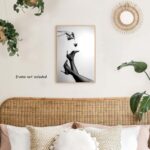 WKNJVBF High Heels Cocktail Print Black and White Alcohol Wall Art Bar Cart Print Vintage Bar Decor Feminist Print Printable Digital Download Wall Art Decor Print Picture Poster Unframed16x24inch - Image 4