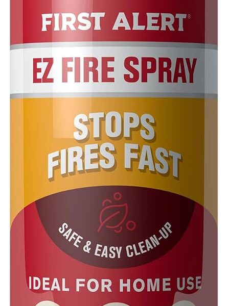 First Alert EZ Fire Spray, Extinguishing Aerosol Spray, AF400 Red 18 Ounce (Pack of 1)