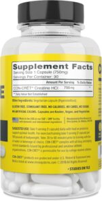 Creatine HCl Capsules | Muscle, Cognitive, Cellular Energy Support | No Bloating or Cramps | USA Made & NSF Certified | Creatine Pills (90 ct) - Image 7