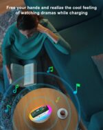 Bluetooth Speaker Night Lightsr,Wireless Charging Modern Speaker,Best Teenage Birthday Gift Ideas Tween Girls Gifts/Please use The Original Adapter - Image 3