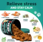 Hemp Calming Chews for Dogs - Dog Calming Chews - Dog Anxiety Relief Treats with Hemp Oil, Turmeric, Valerian, Ginger - Health and Wellness Supplements for Dogs - Hip and Joint Support - 120 Treats - Image 4