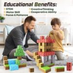 Magnetic Blocks-Build Mine Magnet World Edition, Magnetic Toys for Boys & Girls Age 3-4 4-5 6-8,STEM Montessori Sensory Toys for Toddlers Gifts for 3+ Years Old,48PCS Fidget 1" Cubes Construction Toy - Image 8