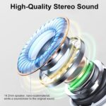 Wireless Earbuds, 2025 Bluetooth 5.4 Headphones Deep Bass Stereo Ear Buds, 4 ENC Noise Cancelling Mic 36Hrs USB-C in-Ear Earphones IP7 Waterproof Sport Workout for Laptop Pad Android iOS Phone, White - Image 3