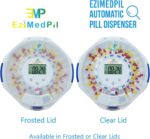 EziMedPil Automatic Pill Dispenser w/Audio & Visual Alerts, up to 6 Alarms/day, Easy-Read LCD Display, 6 Dosage Templates, Lock Medication Dispenser w/Key for Vitamins, Prescriptions & More, Clear Lid - Image 2