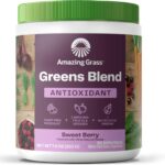 Amazing Grass Greens Superfood Antioxidant: Greens Powder with Organic Spirulina, Beet Root Powder, Elderberry & Probiotics, Sweet Berry, 30 Servings (Packaging May Vary)