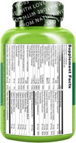 NATURELO Mens Multivitamins - One Daily Multivitamin for Men with Vitamins, Minerals & Organic Whole Foods, Boost Energy & Health, Non-GMO, 60 Vegetarian Capsules - Image 2