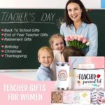 Teacher Appreciation Gifts: 20 OZ Tumbler, Pouch Bag, Socks & Thank You Basket Box for Birthday/Christmas & Back to School - Image 7