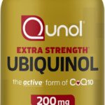 Qunol Ubiquinol CoQ10 200mg Softgels, Powerful Antioxidant for Heart and Vascular Health, Essential for Energy Production, Natural Supplement Active Form of CoQ10, 60ct Softgels