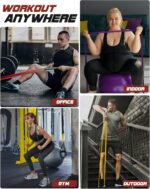 Resistance Bands Set - Pull Up Bands for Men Women, Exercise Bands Resistance with Door Anchor, Training Poster & Pouch for Body Stretching, Pull Up Assist - Image 5