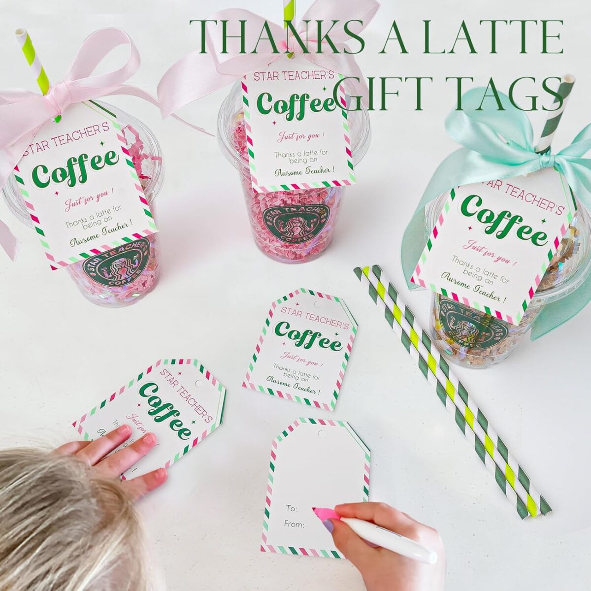 Teacher Gifts - Teacher Appreciation Gifts - 6 Pack Coffee Gift Card Holder with Cards - Teacher Survival Kit Thank You Gifts for Women Men Her Him End of Year Back to School Birthday Christmas - Image 5