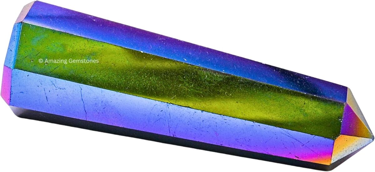 Titanium Aura Quartz Crystal Towers ~ Natural Healing Crystal Point Obelisk for Reiki Healing and Crystal Grid (2" to 3" INCH) - Image 3