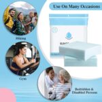 150 Pcs Rinse Free Bathing Wipes Bulk Sponges Bath Wipes All in 1 Shower Rinse Free Bath Sponges Wash Cloths for Campers, Hikers, Adults, Elderly - Image 6