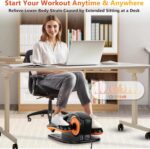 Under Desk Elliptical Machine, Ellipse Leg Exerciser with 15 Adjustable Speed, Quiet & Portable Seated Pedal Exerciser, Ideal for Seniors & Sedentary Office Workers - Image 4