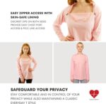 Inspired Comforts Women's Chemo Port Access Long Sleeve Shirt with Dual Zip Access - Image 2