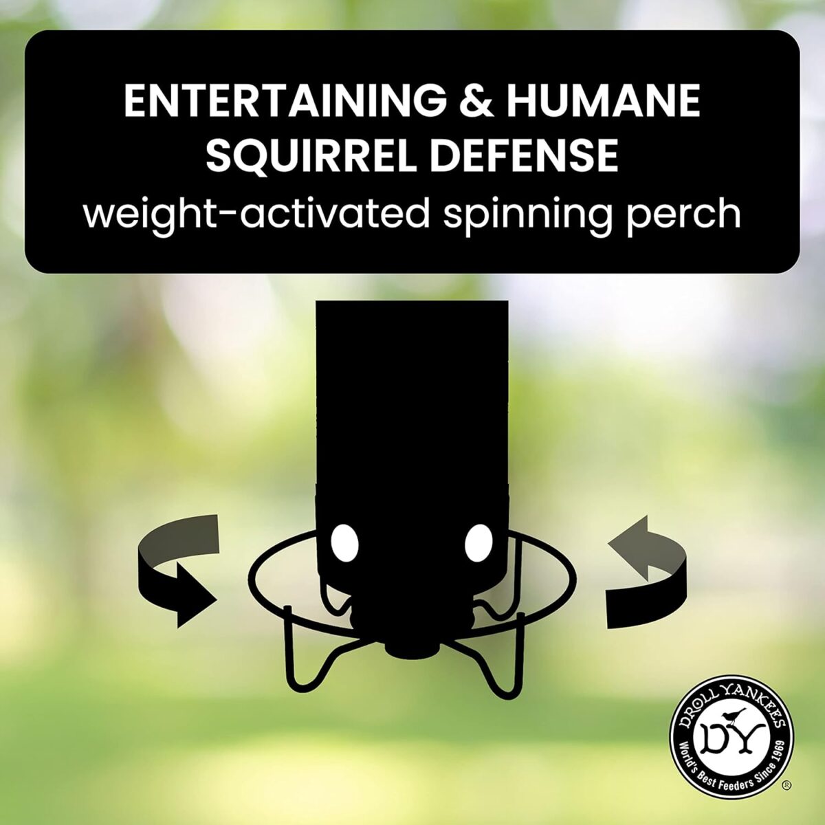 Droll Yankees YF-M Yankee Flipper Squirrel-Proof Wild Bird Feeder With Weight Activated Rotating Perch - 5Lbs Seed Capacity - Image 3
