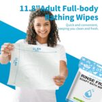100 Pcs Body Wipes for Adults Bathing No Rinse, Bath Wipes Rinse Free Dry Shower Wipes for Adults. Soap Infused, Disposable Body Cloth for Elderly, Camping, Hiking, GYM & Travel (4 Pack) - Image 3