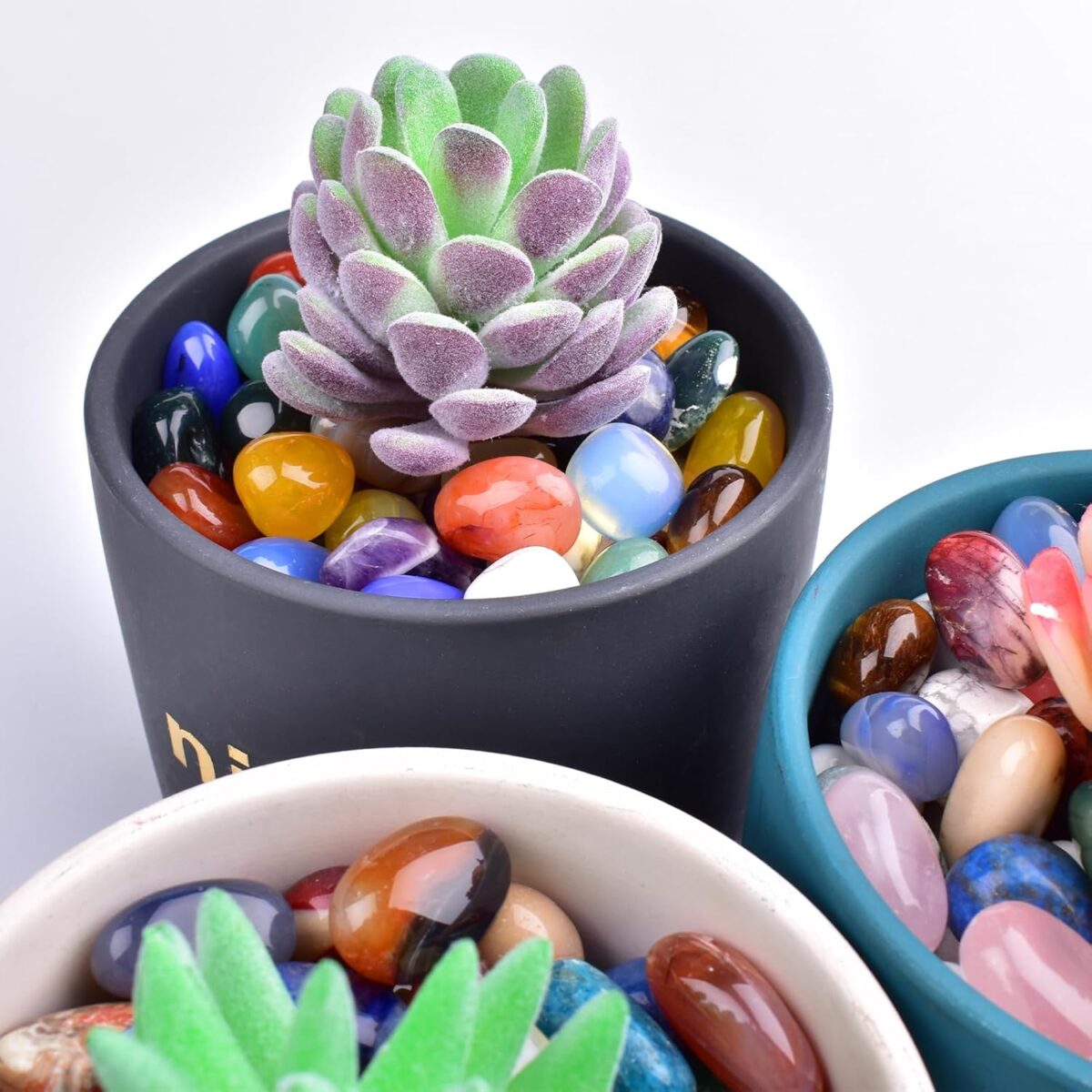 Polished Multicolor Healing Crystal Stone Set, 72 Pcs, 0.5" Handpicked Tumbled Stones for Healing, Reiki, Meditation, Crafting, Home Decor, Ethically Sourced, Multicolor - Image 5