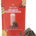 Superfood Smoothie Booster - 12 Servings - Healthy Vegan Gluten Free Smoothie Mix - Fiber Supplement Plant Protein Smoothie - Fruit, Coconut, Ginger, Turmeric, Flax and Chia Seeds Smoothie