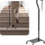 Stair Lifts for Elderly, Stair Climbing Cane for Seniors, Adjustable Stair Lifts and Half-Step Platform for Elderly Stable Stair Assistance for Easy Walking Up and Down Stairs