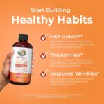 MaryRuth Organics Liquid Multivitamin Lustriva® Hair Growth for Women| Biotin 10000mcg | Vitamin D, B |Clinically Tested for Thicker Hair, Wrinkles, Fine Lines, Skin Care| Ages 18 | 15.22 Fl Oz - Image 5