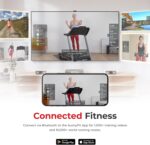 Sunny Health & Fitness Premium Foldable Treadmill for Home, Running or Walking with Auto Incline, Shock Absorption, Digital Display, Optional 20” Running Deck, Free SunnyFit App Bluetooth Connection - Image 3