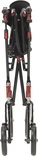 Drive Medical 10266HD-BK Nitro Heavy Duty Foldable Rollator Walker with Seat, Black - Image 5
